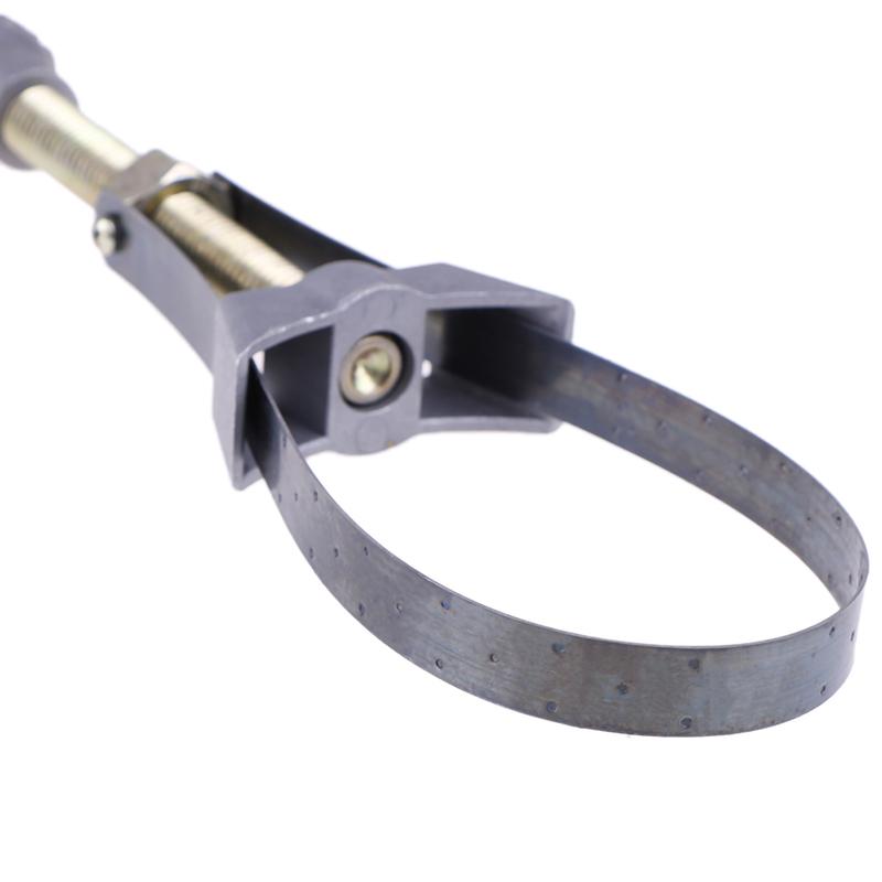 1Pc Aluminium Car Oil Filter Removal Metal Tool Strap Wrench Diameter Adjustable