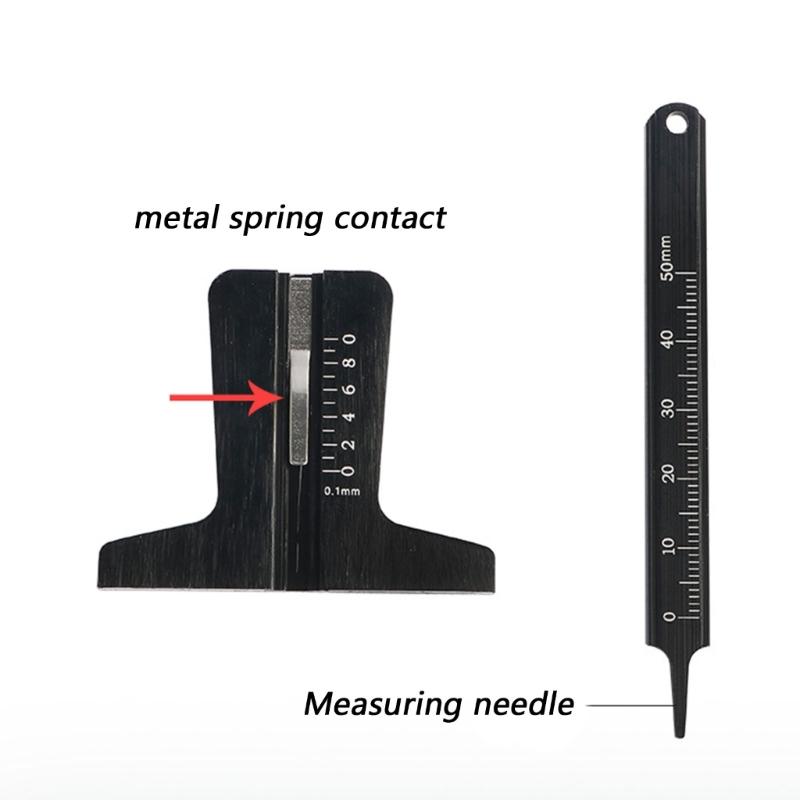 Rustproof Stainless Steel Tire Depth Gauge Measuring Tool Featuring Easy to Read Marking Ideal for Car and Bike Tires