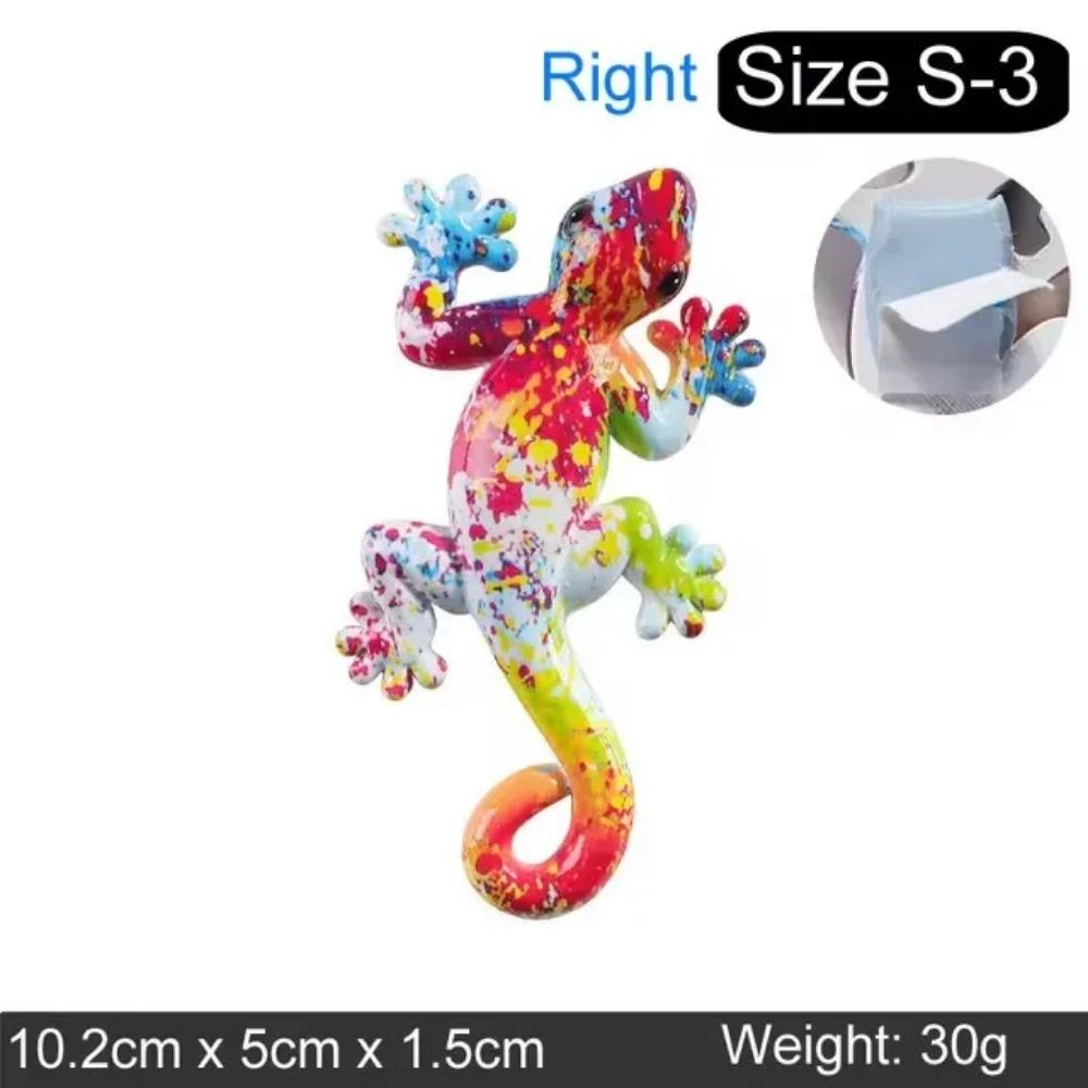 Creative Color House Lizard Statue Figurine Resin Sculpture Cabinet Wall Hang Home Office Bar Store Decoration Ornament Crafts