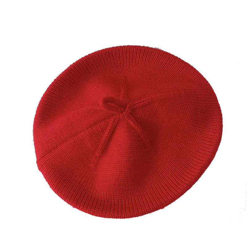 Fashion Baby Hat Solid Color Girls Warm Beret Vintage Knitted Beret Hat Kids Autumn Winter Children Artist Painter Cap Bonnet