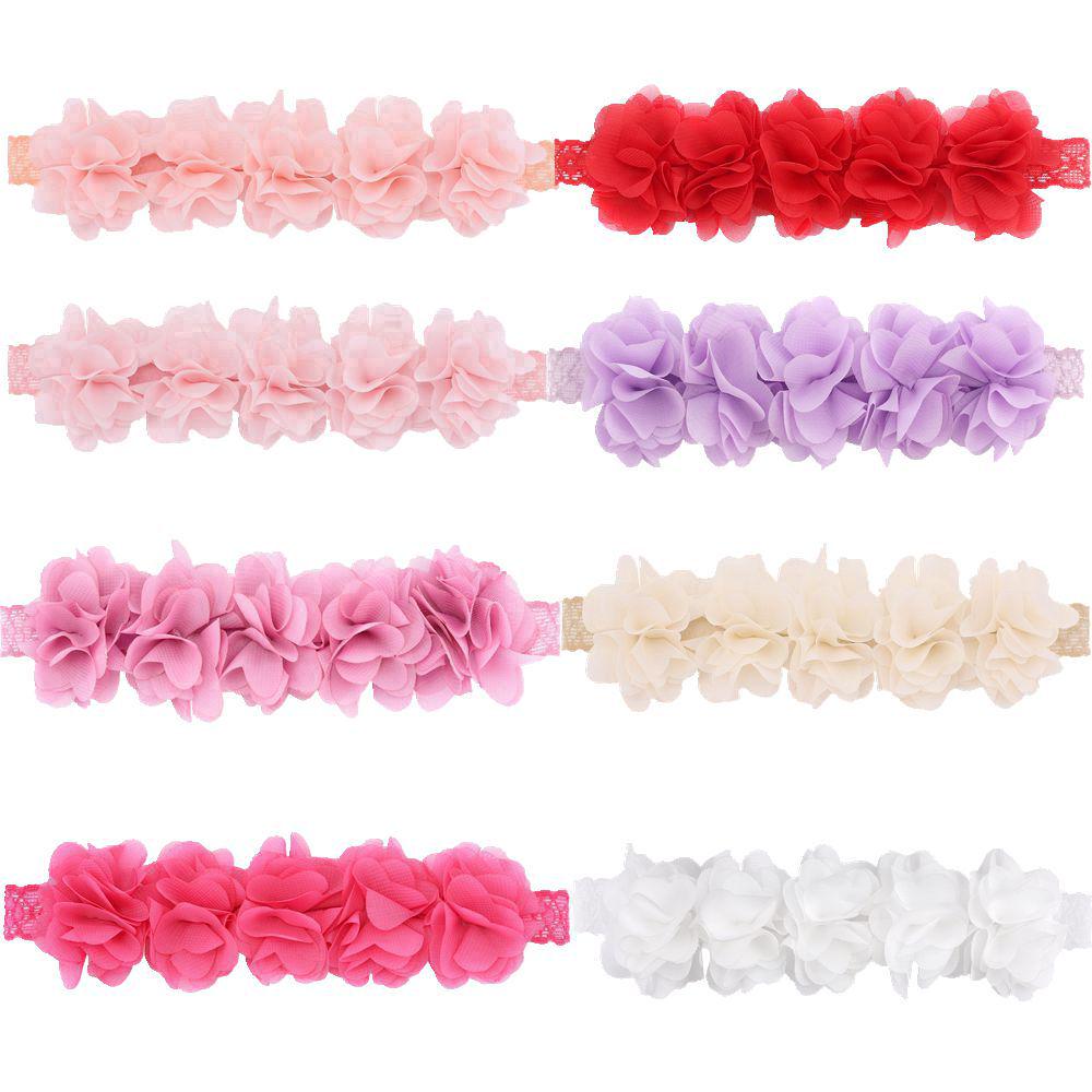

Korean Style Chiffon Flower Baby Headband - Children s Lace Hair Accessory