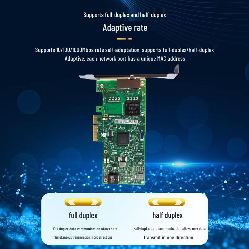 PERCKO Intel I350AM2 PCIe X4 Gigabit Dual-Port Server Network Card (CN Version)