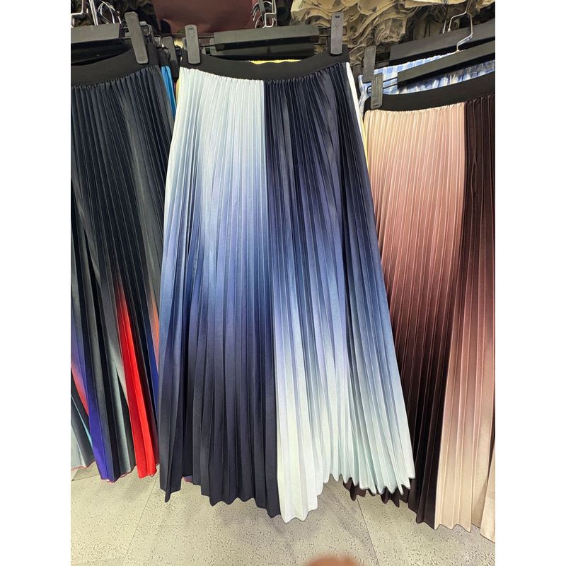 Solid Color Elastic Waist Bag Hip Skirt Pure Color Elastic Waist
