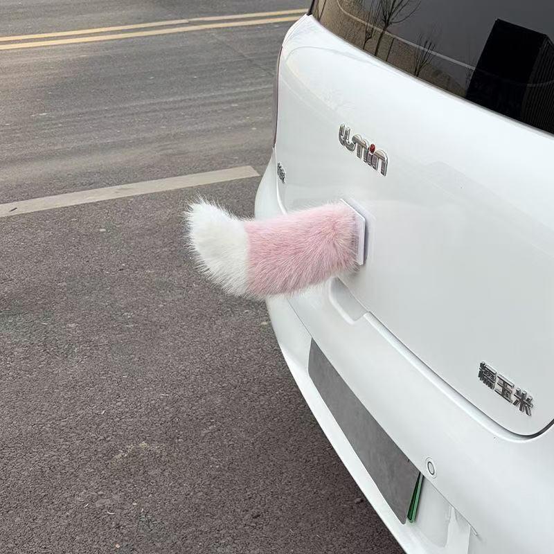 Voice-Activated Swinging Plush Tail - Remote Controlled Car Decoration