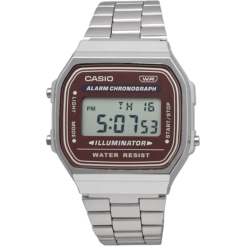 [Casio] CASIO Digital Watch Vintage Series A168WA-5AY Men's, Women's, Kids' Silver x Brown Intern...