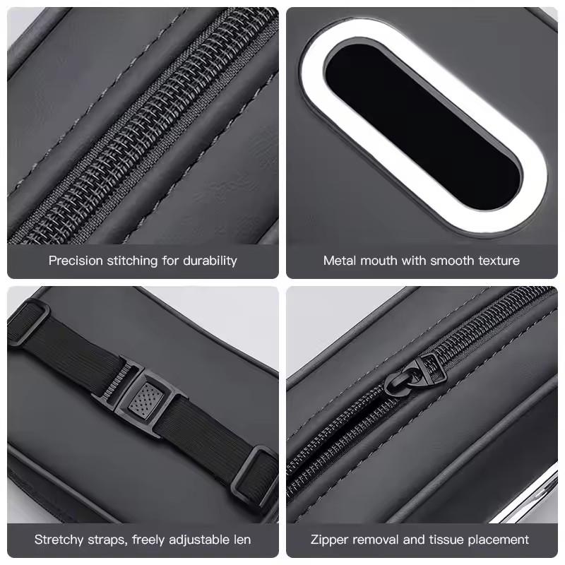 Car Tissue Box Holder Leather Car Armrest Napkin Case Sun Visor Backseat Bag For BMW F30 F10 X1 X2 X3 X4 E28 E90 F20 GT i4 M3 M5 NH8