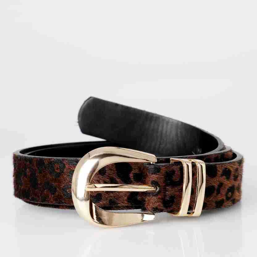 Elegant Metal Buckle Retro Women's Belt Leopard Print PU Leather Waistband Belts All-match Matching Jeans, Dresses & Casual Wear