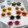 Children'S Sunglasses Round Cute Matte Glasses 1-8 Years Old Baby Decorative Versatile Tide Ink Can Be Ordered