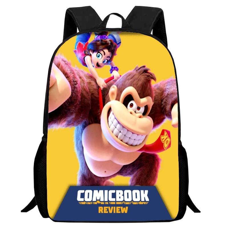Donkey Kong Bananza, full-open student schoolbag, cartoon backpack, male