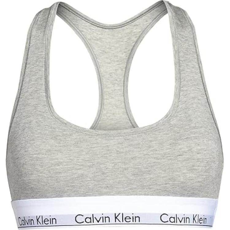 Calvin Klein Comfort Letter Simple Bra Women Underwear Gray F3785-020