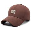 Spring Autumn Cotton Baseball Cap With Embroidered Letters For Casual Outdoor Sun Protection