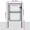 Steel Garden Gate 100 X 125 Cm Green