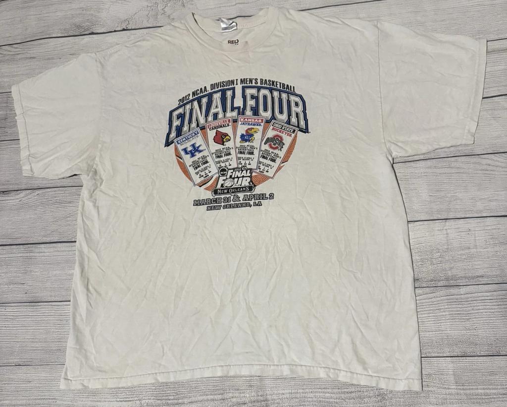 NCAA Final Four 2012 Graphic T Shirt Size 2XL Kentucky Ohio Louisville Kansas