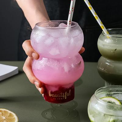 Nordic Style Bar Cocktail Glass Coffee Mug Transparent Ball Yogurt Mousse Cup Ice Cream Dessert Cup Milk Shake Mug