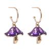 European and American Creative Dream Cute Mori Small Mushroom Oil Drop Earrings Colored Oil Drop Mushroom Earrings