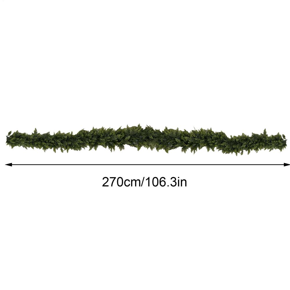 Artificial Encrypted Cedar Wreath Christmas Greenery Pine Garland Cedar Needle And Leaves Wreath For Porch Fireplace Mantel
