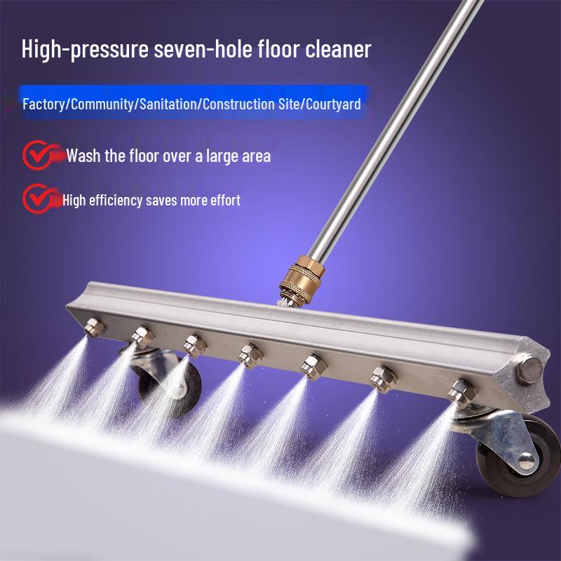Efficient Push-Type High-Pressure Floor and Chassis Cleaner with Multi-Hole Disc