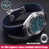 Pentru IWC Engineer Curea de Ceas din Piele Naturală IW328901 IW328902 IW328903 Bărbați Piele de Vacă Partea Inferioară din Cauciuc Curea de Ceas Conectori din Oțel