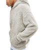 Man Fashion Winter Warm Plush Hooded Hoodies Loose Casual Solid Color Coats Pullovers Sweaters Sweat