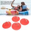 4 Pcs Inflatable Boat D  Pad Patch PVC   Marine Stainless Steel Fixed Buckle(Black )