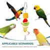 Edelstahl Vogelfutterhalter Verstellbar Rostfrei Vogelkäfig Futterspender mit Haken Aufhängbar Gemüse Spieß Vogelkäfig