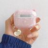 FINON airpods 4th generation case airpods 4 case cute carabiner strap glitter stylish (pink)