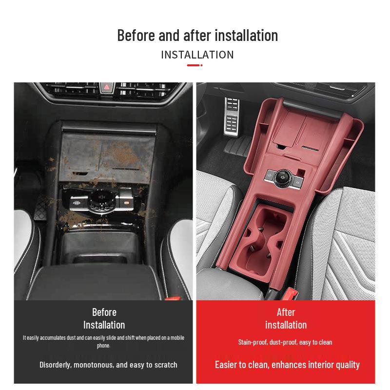 Set Copertura Leva Cambio e Tappetino Antiscivolo per Portabicchieri Volkswagen Tayron L