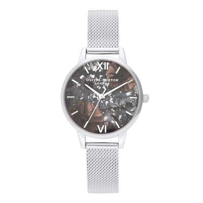 Autorisierter Distributor Olivia Burton Uhr OB16GD23 Celestial Silver Mesh Damen
