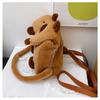 Kawaii Capybara Crossbody Bag Cartoon Animal Cartoon Shoulder Bag Simple Plush Backpack  Children