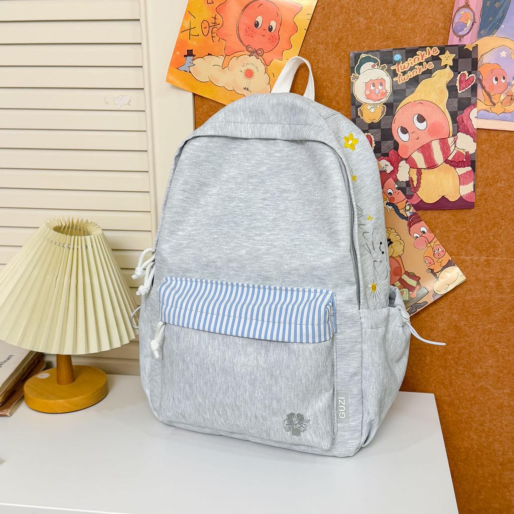Schoolbag1011 new fresh and sweet plaid backpack junior high school students casual simple light commuting large capacity backpack