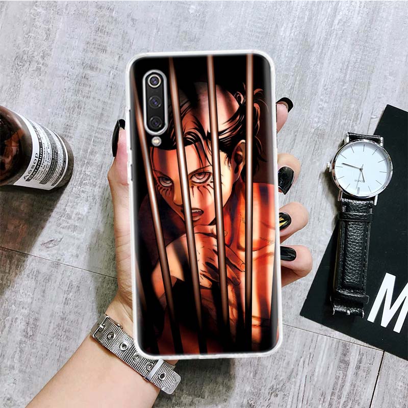 Anime Attack On Titan Eren Phone Case For Xiaomi Poco X3 Nfc F3 M3 F1 Mi Note 10 11 Lite 11T Pro 9 8 CC9 9T 10T 11i A3 A2 A1
