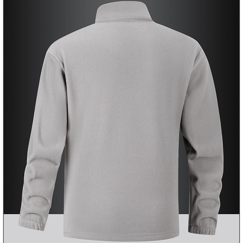 Brand Quality Thicken Warm Fleece Sweatshirt For Men Zipper Neck Pullover Sportswear New Men'S Sweatshirt Soft Shell Mens Jacket