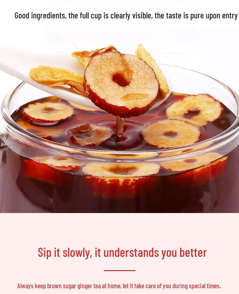 Ginger Jujube Brown Sugar Tea - Comforting Monthly Health Blend with Dried Ginger and Red Jujube