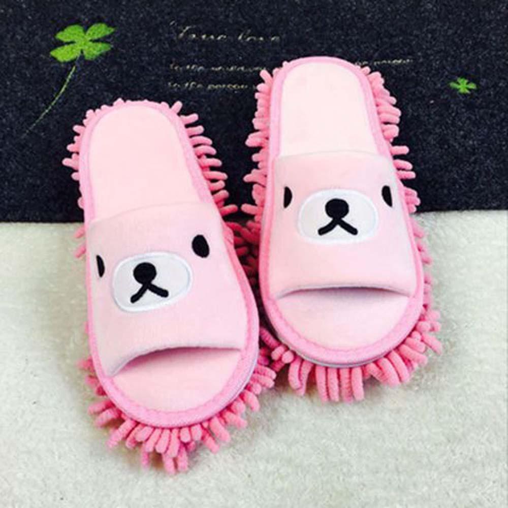 Thickened Detachable Cotton Shoes Anti-slip Microfiber Slippers Mopping  Wooden Floor