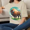 Retro Bison T-Shirt Buffalo Tee Animal Tee Gift for Boy Teen Girls Mom Dad Grandma Grandpa Family Sister Brother Mama Grands Crew Team Party