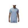 Flight Essentials Letter Print Crew Neck Knit Short Sleeve T-Shirt Men Tops Industrial-Blue FN5964-436