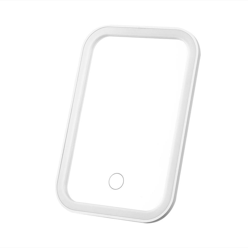 LED Lighted Makeup Mirror: Compact Desktop Vanity with Fill Light for Stylish Dorms