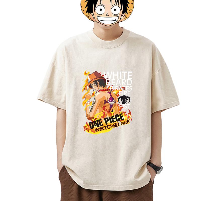 One Piece Kamen Rider Ace Print Tshirt for Men and Women Shortsleeved Pure Cotton Anime 2D Merchandise Trendy Tshirt