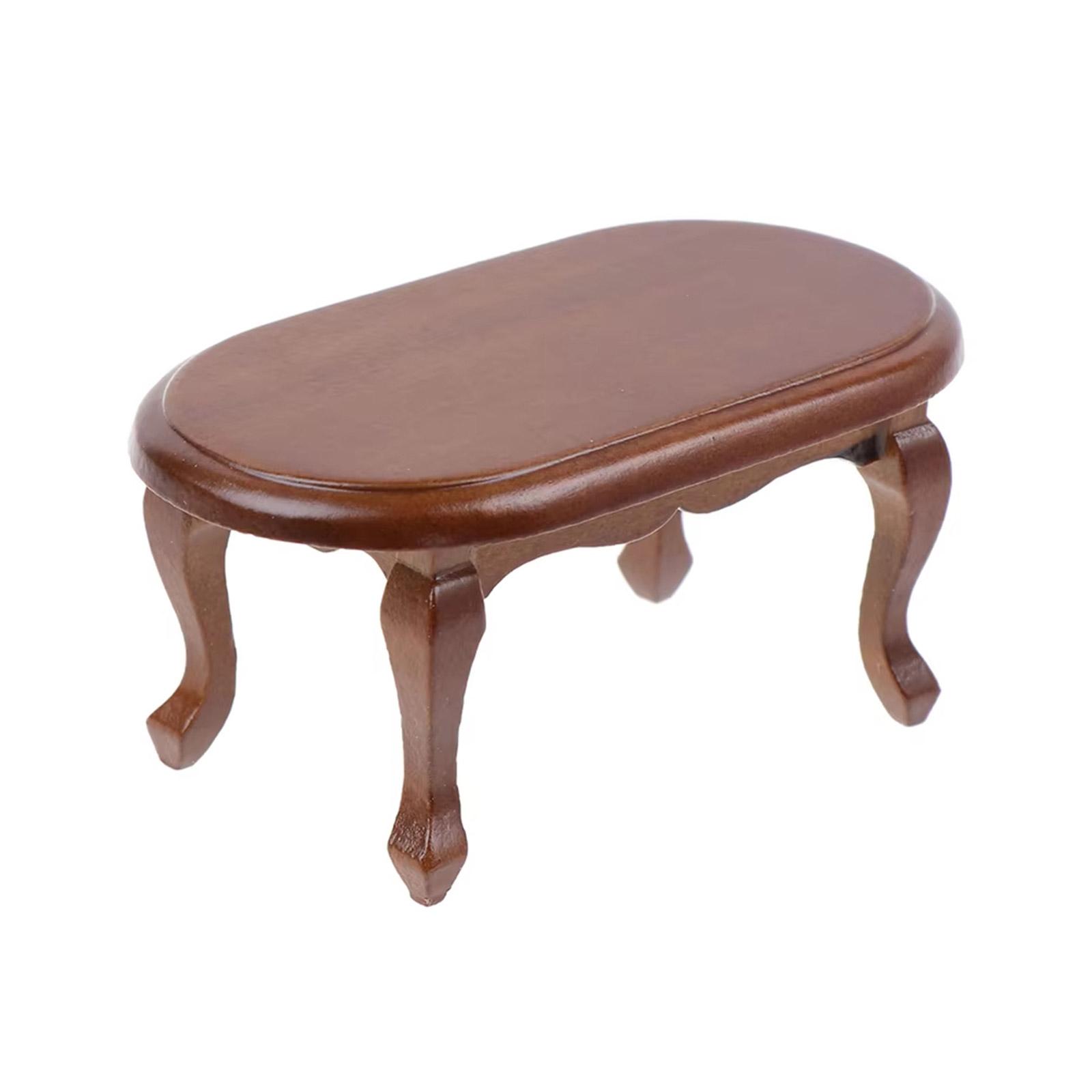 

1:12 Dollhouse Miniature Furniture Coffee Table Dollhouse Living Room Decoration Model Tea Table Dollhouse Accessories 3