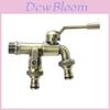 Vintage Brass Water Tap With Dual Handles For Laundry Room Home Use