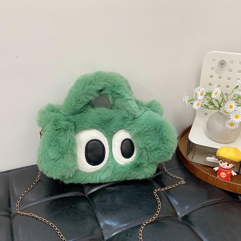 Adorable Big-Eyed Puppy One-Shoulder Crossbody Plush Bag - 2025 Trendy Fashion