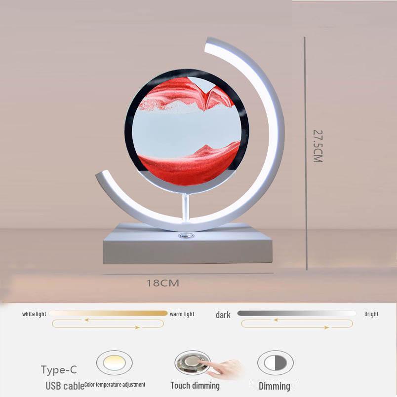 DIY Quicksand Table Lamp - Creative Atmosphere Light with Dynamic Painting and Smart Night Light