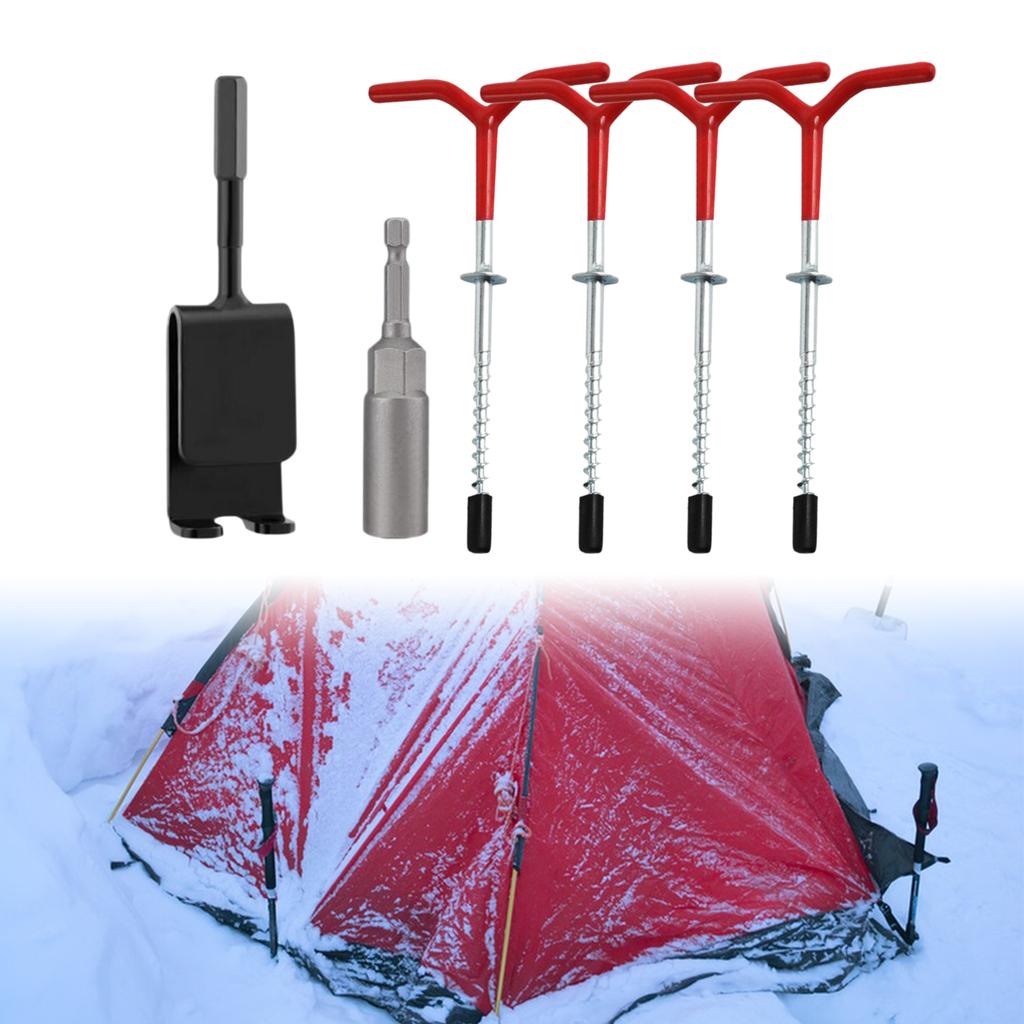 Ice Anchor Drill Adapter for Ice Stakes Ice Fishing Shelter Accessories Power Drive Drill Practical Ice Fishing Anchor Tool