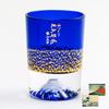 Fuji Glass Tajima Glass Gold Leaf Fuji Cold Sake Cup Lazuli Blue Edo Glass Kiriko Day Day Sixtieth Birthday Celebration Gift Present Fuji Whiskey