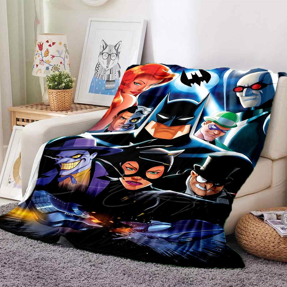 1pc Batman Blanket Lightweight Flannel Throw For Sofa, Bed, Travel, Livingroom, Office, Couch, Chair, And Bed