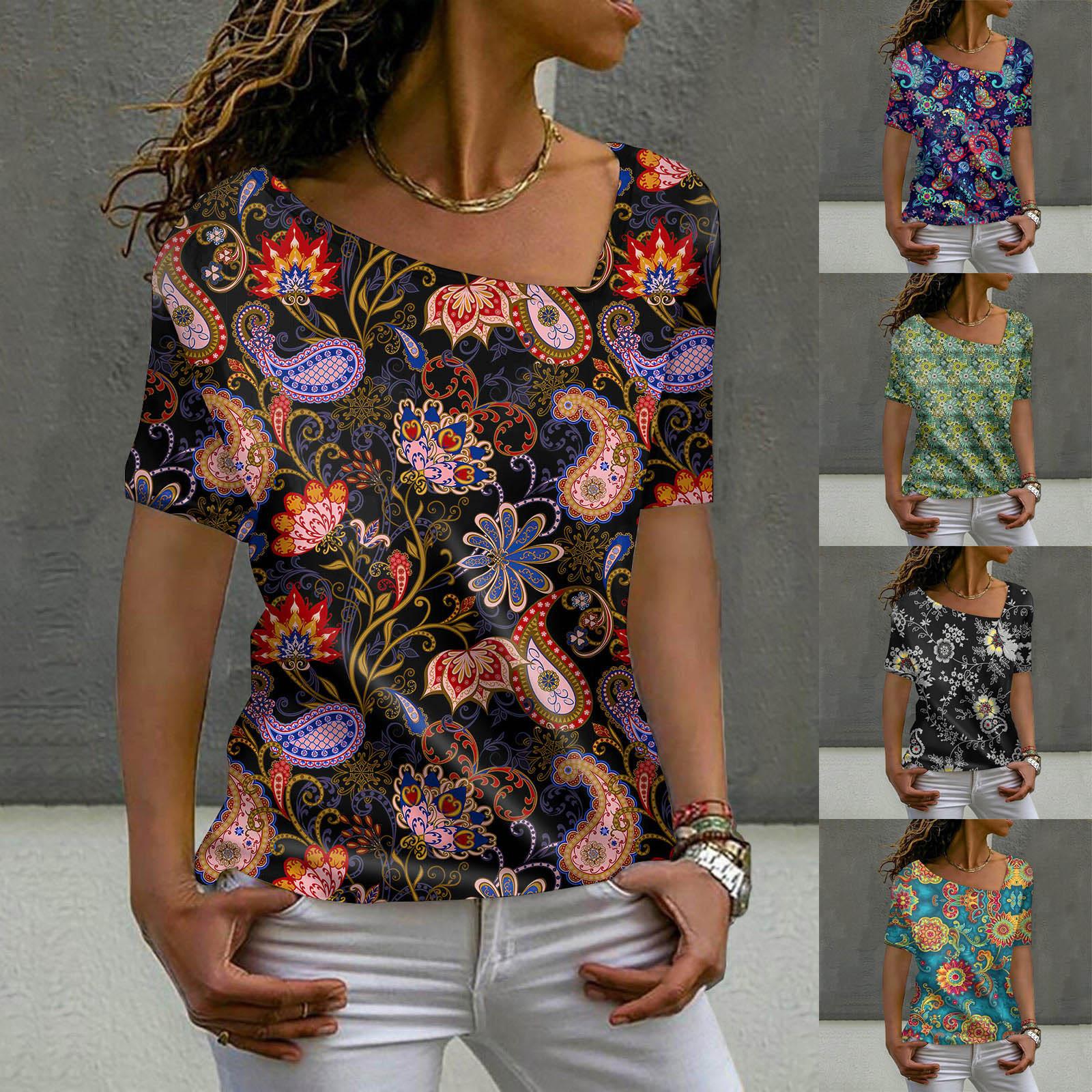 

Женская модная повседневная блузка с длинным рукавом и длинным рукавом с принтом