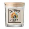 Bougie Parfumée Vanille Être vendeur c'est la vie | Verre 8,5 cm Couvercle en Bambou et Boîte Cadeau | Déco Salon Chambre Détente