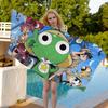 Keroro Frog Cool Gunsou Sergeant Beach Towel Colorful Bath Towels Microfiber Quick Dry Sand Free Beach Yoga Spa Gym Pool