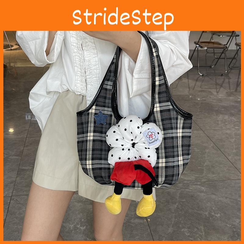 Shelliemay Duffy Women Stylish Handbag Grid Crossbody Bag With Details Splicing