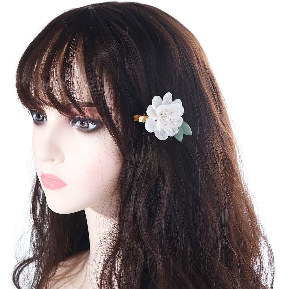

For Girls Camellia Temperament Flower Hair Clips Women Barrettes Korean Hairpins Duckbill Clips